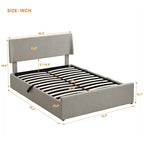 Divano Letto Trasformabile Futon | Divanetto Rivestito in Lino con Gambe in Legno