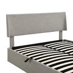 Divano Letto Trasformabile Futon | Divanetto Rivestito in Lino con Gambe in Legno
