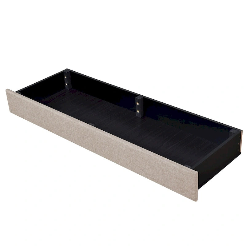 Divano Letto Trasformabile Futon | Divanetto Rivestito in Lino con Gambe in Legno