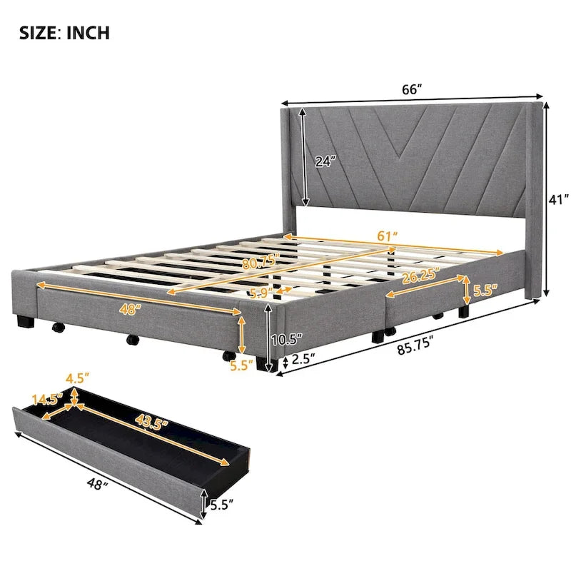 Divano Letto Trasformabile Futon | Divanetto Rivestito in Lino con Gambe in Legno
