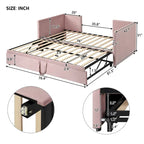 Divano letto imbottito con letto estraibile a scomparsa, colore beige, una piazza