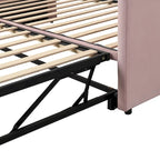 Divano letto imbottito con letto estraibile a scomparsa, colore beige, una piazza