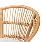 Sedia da pranzo moderna bohémien in rattan marrone naturale | Seduta Boho per cucina e sala da pranzo