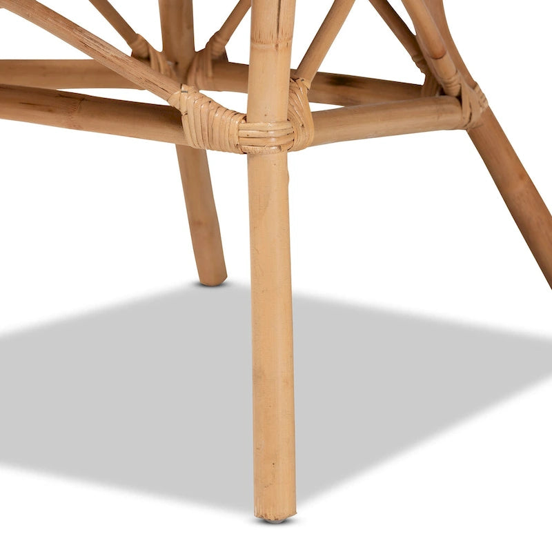 Sedia da pranzo moderna bohémien in rattan marrone naturale | Seduta Boho per cucina e sala da pranzo