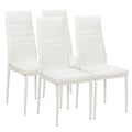 Sedie da pranzo con schienale alto e texture a strisce, set da 4
