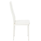 Sedie da pranzo con schienale alto e texture a strisce, set da 4