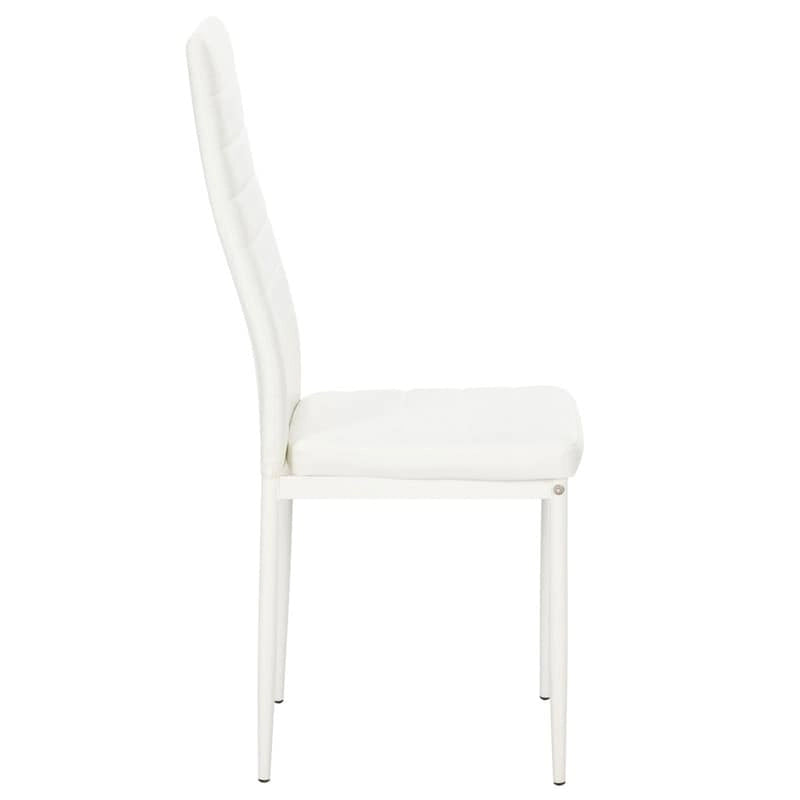 Sedie da pranzo con schienale alto e texture a strisce, set da 4