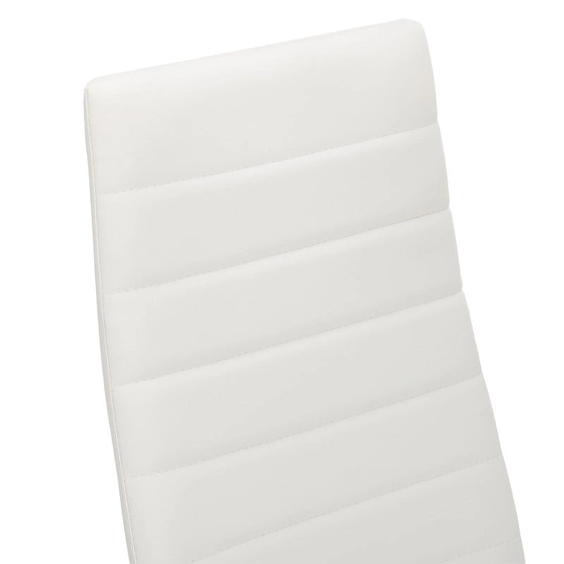 Sedie da pranzo con schienale alto e texture a strisce, set da 4