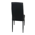Sedie da pranzo con schienale alto e texture a strisce, set da 4