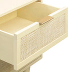 Comodino in canna con cassetto | Comodino in rattan | Mobili da camera da letto in stile boho