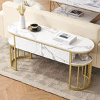 Consolle moderna bianca | Top in finto marmo | Ingresso e Soggiorno