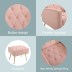 Poltrona a orecchioni imbottita con pouf