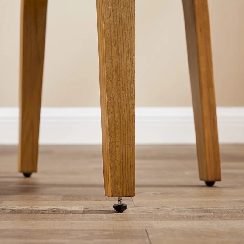 Set di 4 sedie da pranzo girevoli in legno e similpelle | Sedute moderne per cucina e sala da pranzo