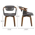 Set di 4 sedie da pranzo girevoli in legno e similpelle | Sedute moderne per cucina e sala da pranzo