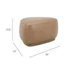 Pouf cocktail triangolare arrotondato da 26 pollici | Poggiapiedi imbottito per soggiorno