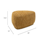 Pouf cocktail triangolare arrotondato da 26 pollici | Poggiapiedi imbottito per soggiorno
