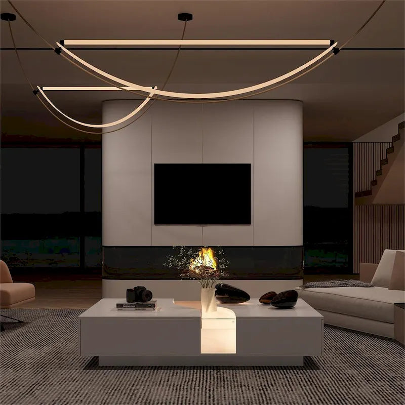 Divano Letto Sezionale Convertibile con Pouf Contenitore, Porte USB e Prese di Corrente, 2 Cuscini