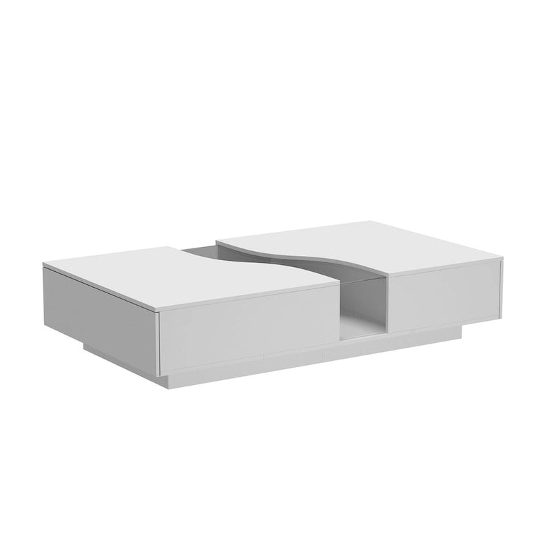 Divano Letto Sezionale Convertibile con Pouf Contenitore, Porte USB e Prese di Corrente, 2 Cuscini