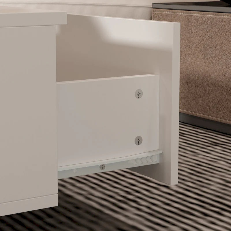 Divano Letto Sezionale Convertibile con Pouf Contenitore, Porte USB e Prese di Corrente, 2 Cuscini