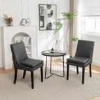 Sedie da pranzo moderne con gambe in legno massello (set da 2)