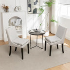 Sedie da pranzo moderne con gambe in legno massello (set da 2)