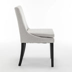 Sedie da pranzo moderne con gambe in legno massello (set da 2)
