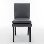 Sedie da pranzo moderne con gambe in legno massello (set da 2)