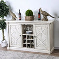 Furniture of America Hish Rustic White 57-inch Wood 5-shelf Buffet Server
