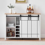 Credenza da buffet per mobile bar da vino Farmhouse 47 con portabottiglie da 16 bottiglie - 15,7P x 47,2L x 34,61A