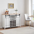 Credenza da buffet per mobile bar da vino Farmhouse 47 con portabottiglie da 16 bottiglie - 15,7P x 47,2L x 34,61A