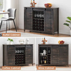 Credenza da buffet per mobile bar da vino Farmhouse 47 con portabottiglie da 16 bottiglie - 15,7P x 47,2L x 34,61A