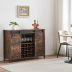 Credenza da buffet per mobile bar da vino Farmhouse 47 con portabottiglie da 16 bottiglie - 15,7P x 47,2L x 34,61A