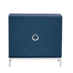 Credenza Armadietto con impiallacciatura in legno massello e struttura in metallo per soggiorno, ingresso