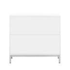 Credenza Armadietto con impiallacciatura in legno massello e struttura in metallo per soggiorno, ingresso