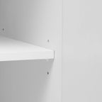 Credenza Armadietto con impiallacciatura in legno massello e struttura in metallo per soggiorno, ingresso