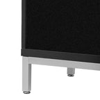 Credenza Armadietto con impiallacciatura in legno massello e struttura in metallo per soggiorno, ingresso