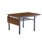 Tavolo da Pranzo Pieghevole Industriale Vintage, Tavolo Rettangolare in Legno Allungabile con Ante a Ribalta per Cucina, Soggiorno, Sala da Pranzo