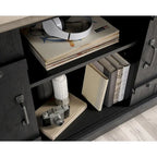 Credenza in legno per l'intrattenimento | Porta TV con armadietti contenitori | Stile moderno