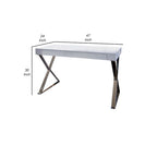 Scrivania moderna per ufficio a casa da 47 pollici | Piano in legno con ripiano portaoggetti | Postazione di lavoro