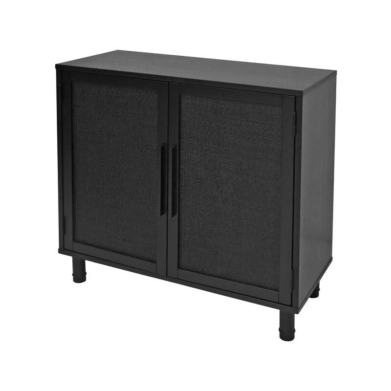 Mobile contenitore a 2 ante Delancey Black | Credenza moderna | Soggiorno
