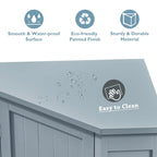 Mobile bagno moderno ad angolo triangolare con ripiano regolabile, in MDF