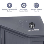 Mobile bagno moderno ad angolo triangolare con ripiano regolabile, in MDF