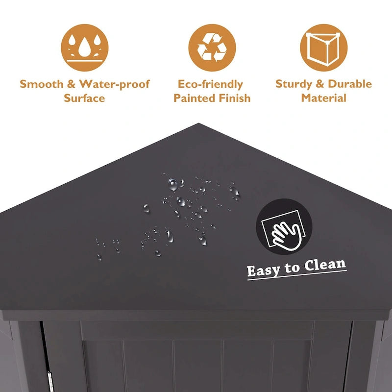 Mobile bagno moderno ad angolo triangolare con ripiano regolabile, in MDF