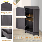 Mobile bagno moderno ad angolo triangolare con ripiano regolabile, in MDF