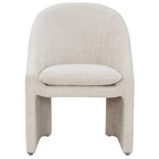 Sedia da pranzo Kagan da 19 pollici con rivestimento in ciniglia | Stile Glam | Gambe dorate