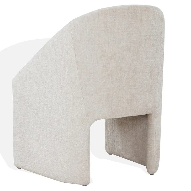 Sedia da pranzo Kagan da 19 pollici con rivestimento in ciniglia | Stile Glam | Gambe dorate
